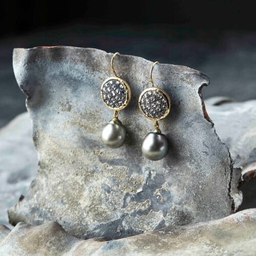 topka drops tahiti perle Ørehængere