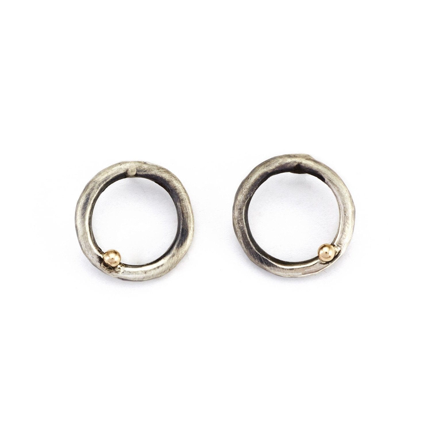 runde sølv ørestikkere comet circle ball