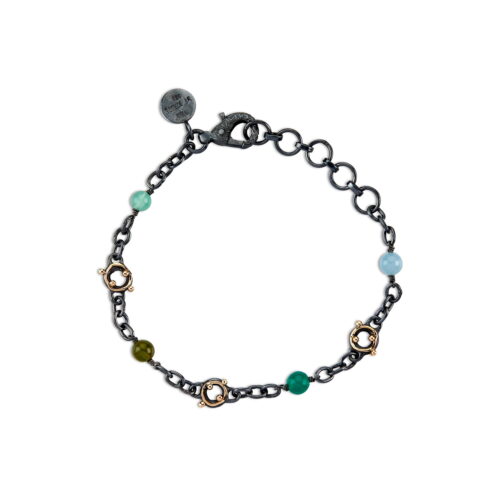 Chain Zeus Stones Blue Green Mix