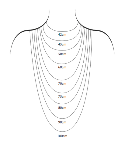 størrelsesguide halskæde