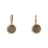 14 carat gold earhangers with grey moonstone