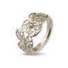 ring beech leaves - Leaf ring silver with diamond