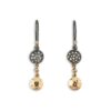 diamond ball and gold plated earhangers