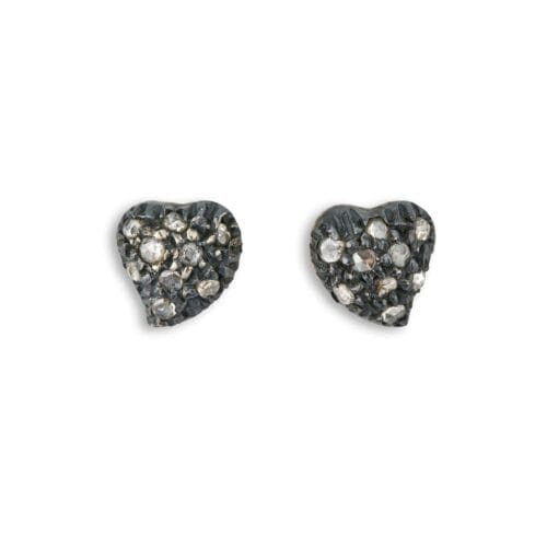Heart shaped earstickers with diamonds