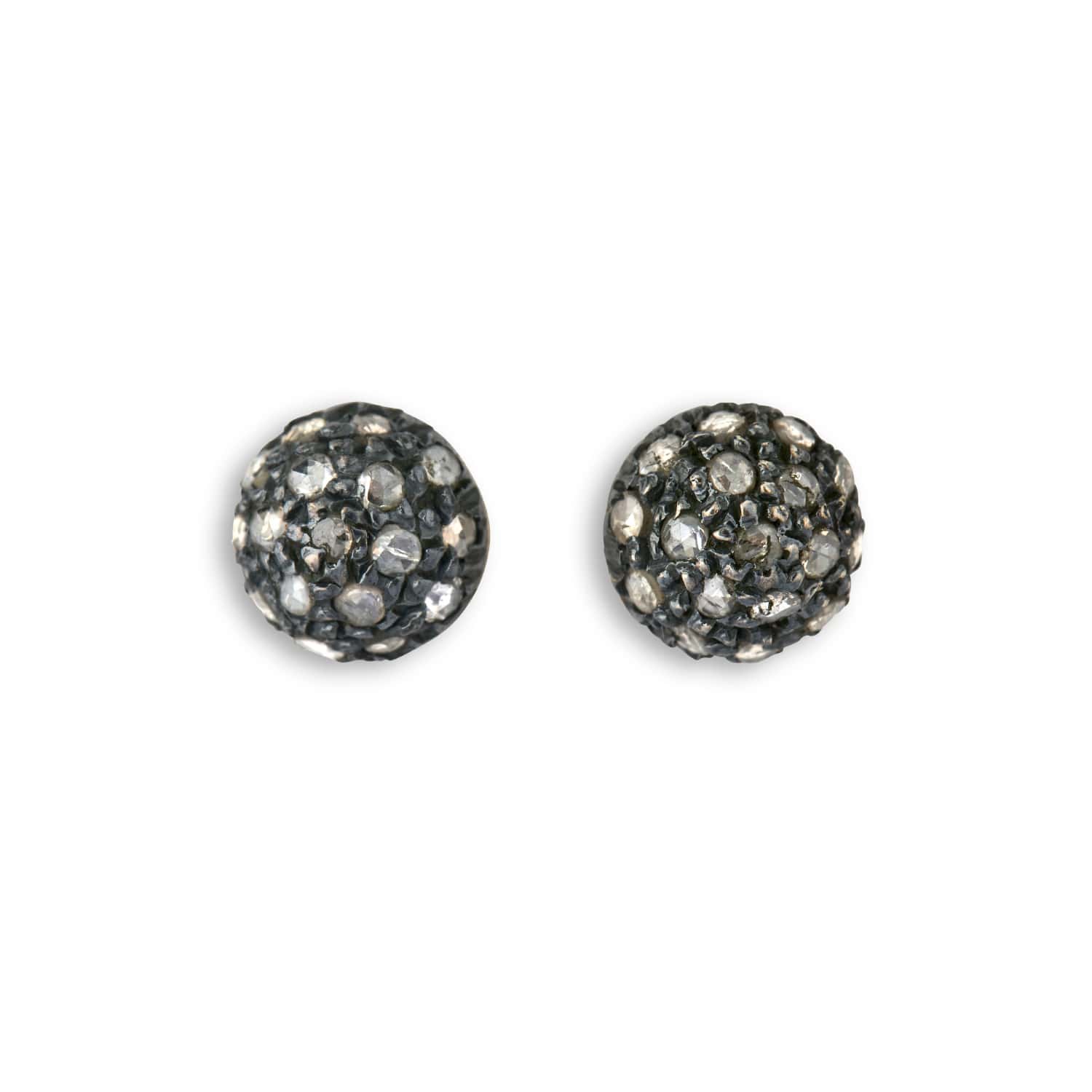 ball shaped earstickers with diamonds