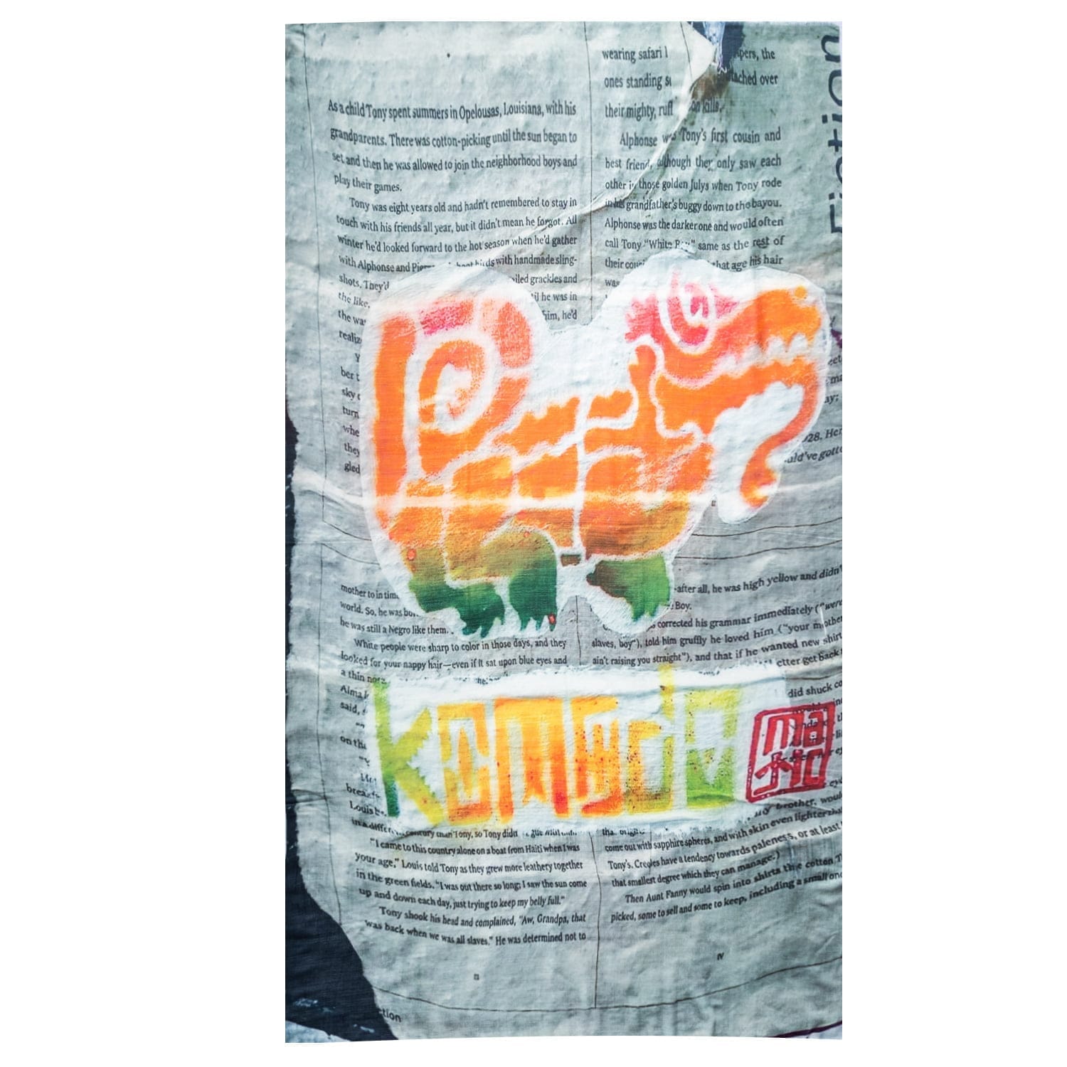 Tørklæde i uld og silke