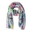 Neon Wings uld og silketørklæde med graffiti motiv
