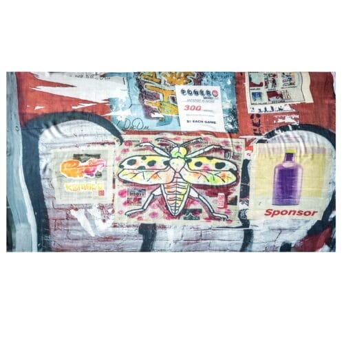 farvet uld og silke tørklæde