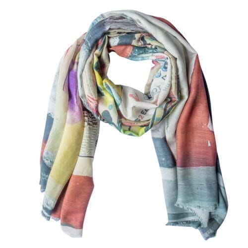 Hearts NYC tørklæde med motiv fra New York