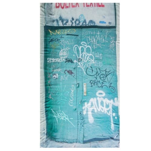 blå grønt uld og silke tørklæde