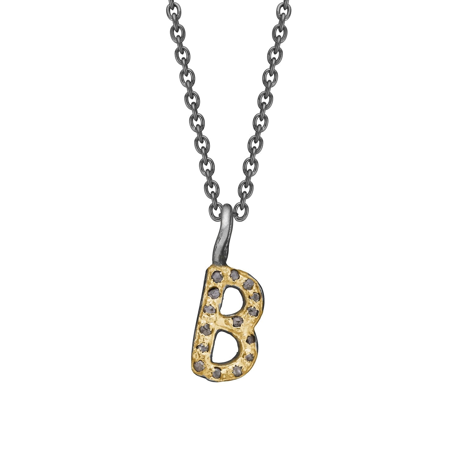 Guldbogstavs-halskæde med bogstavet B