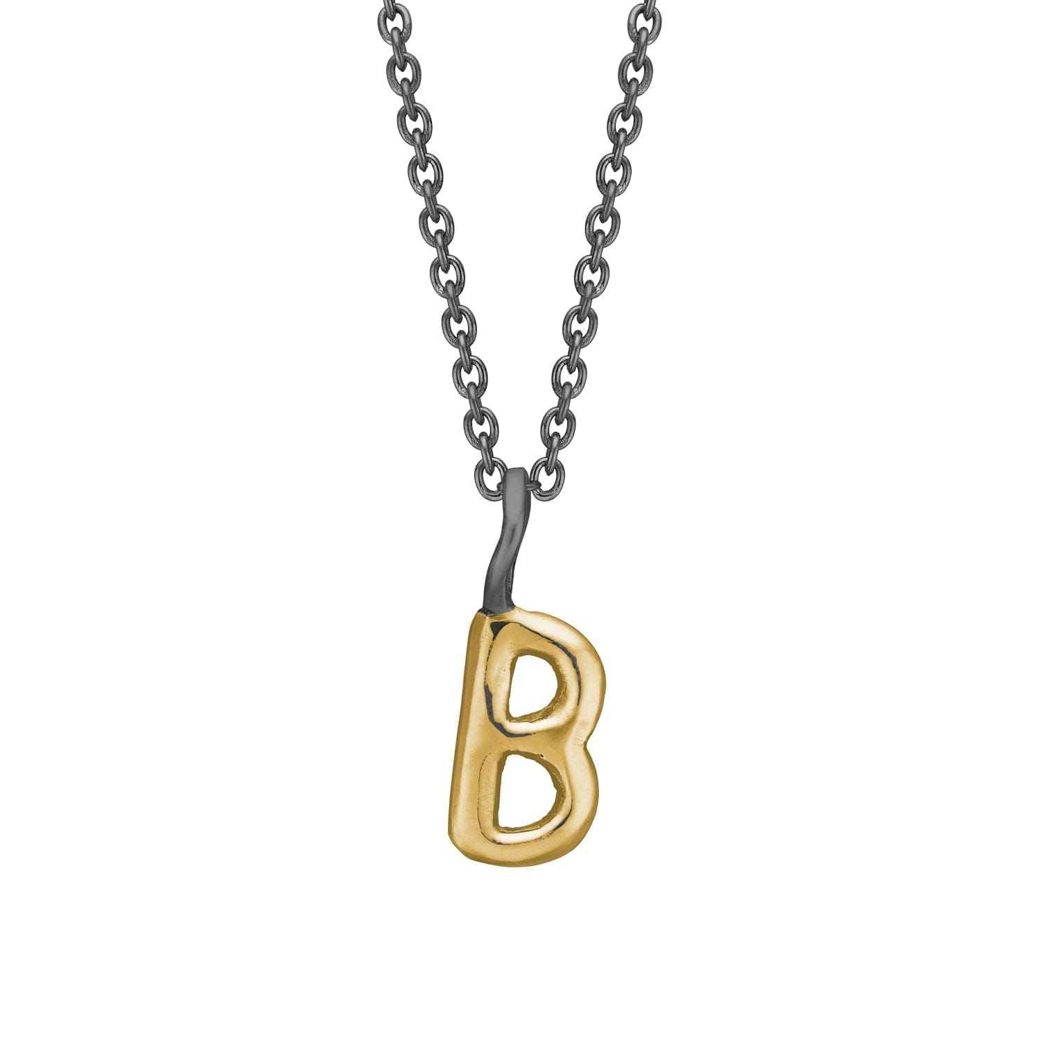 Halskæde med guldbogstav vedhæng B.