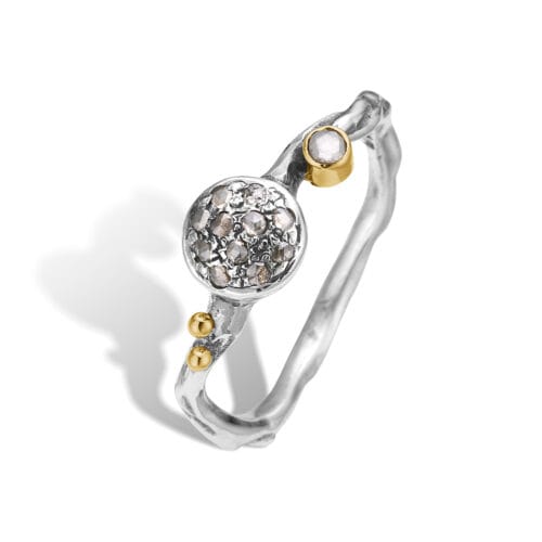 grace single rose pavé ring
