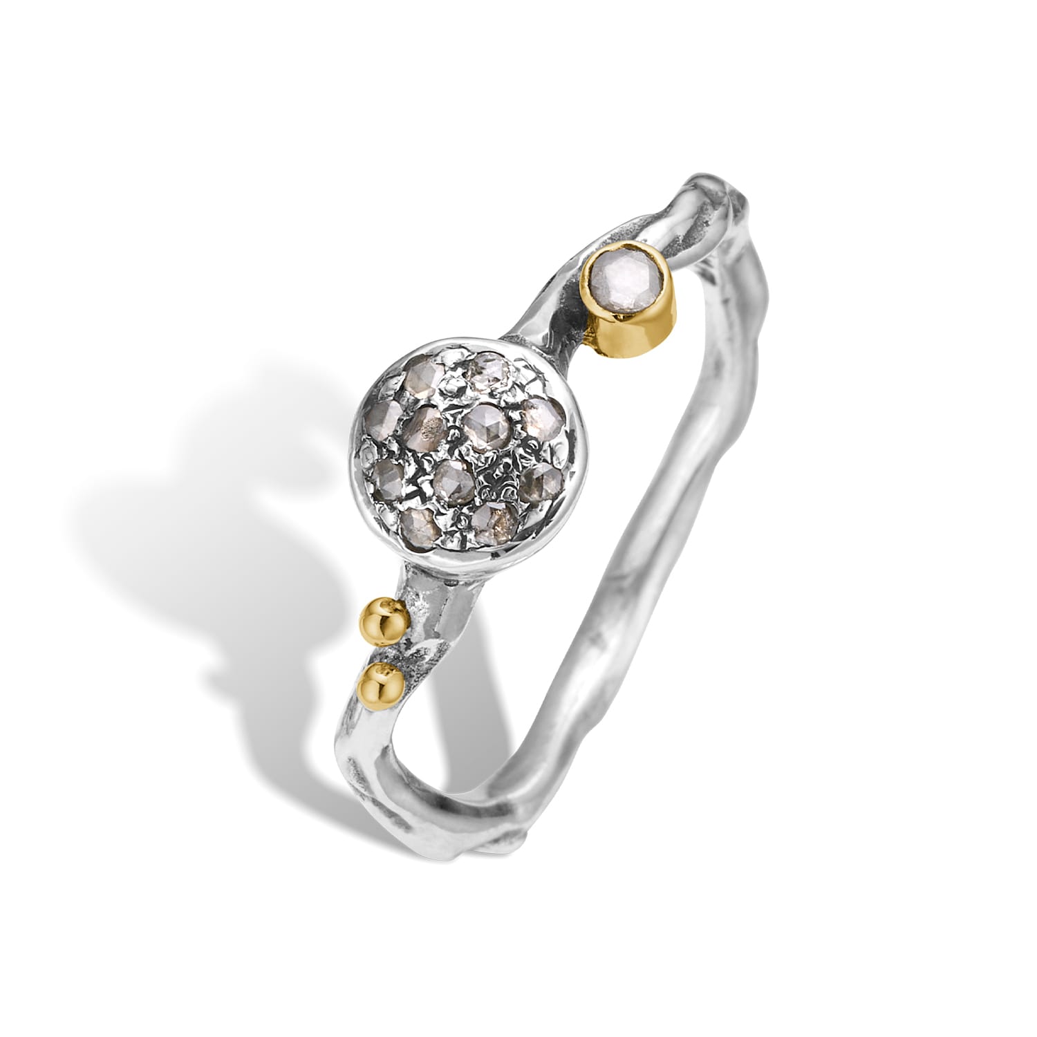 grace single rose pavé ring