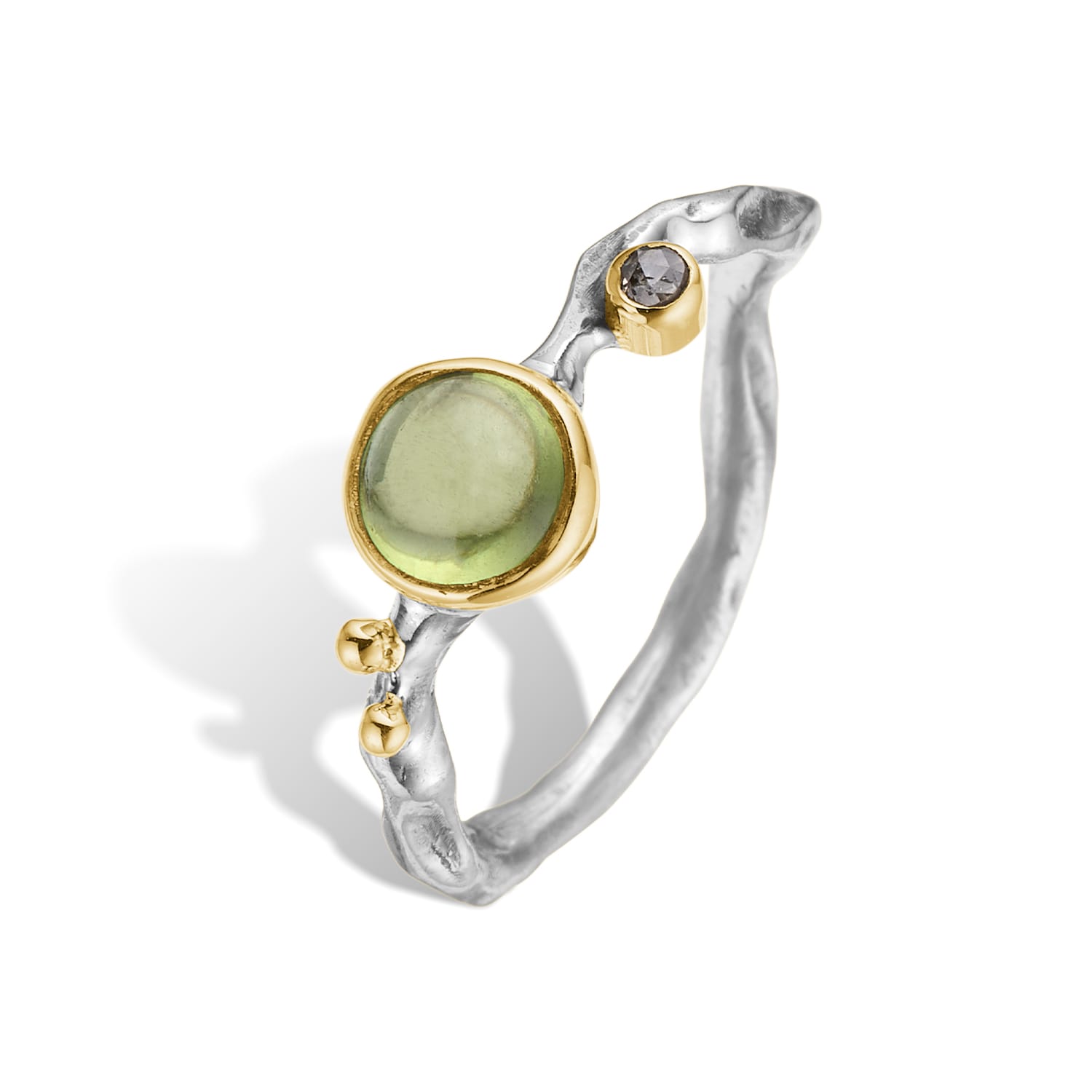 grace single peridot cabochon ring