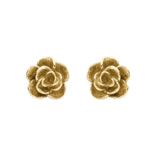 Gyldne rose øreringe i smukt design