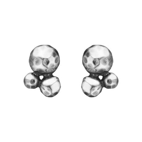 Sølv øreringe med unik tekstur