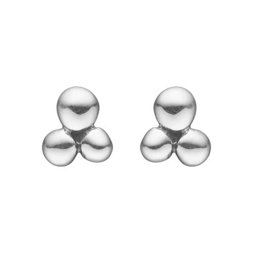 Sølvøreringe med tre kugler