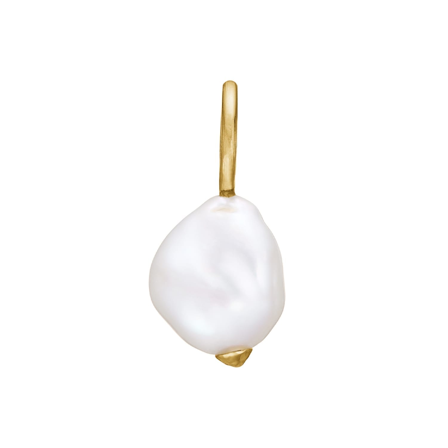 Guldørering med hvid perle