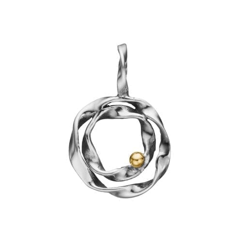 Elegant sølvvedhæng med gylden detalje