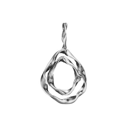 Unikt sølvvedhæng i organisk form