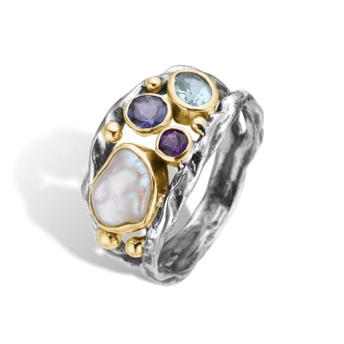 grace duo boquet blue ring